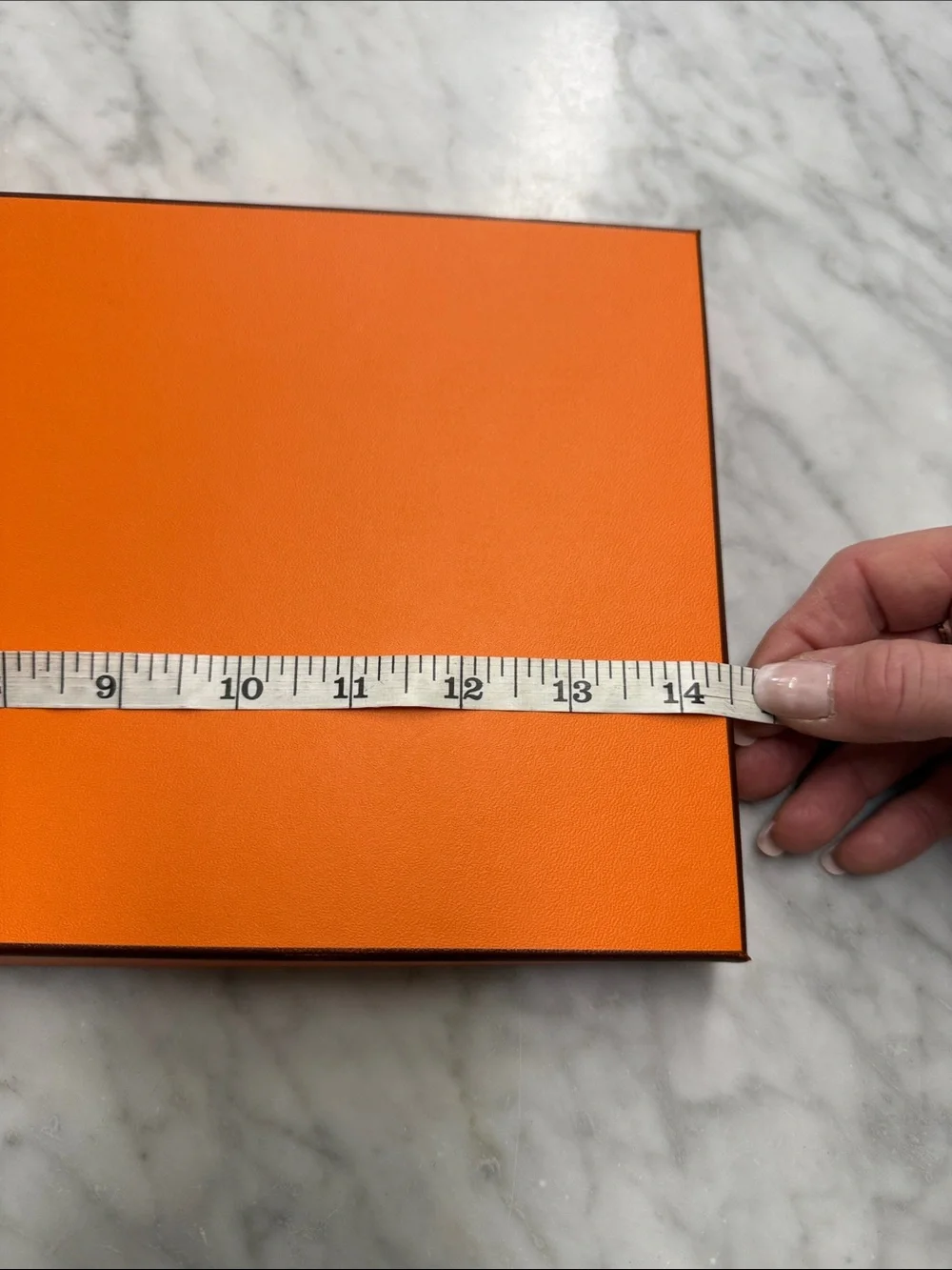 Hermes Flat Storage Box Scarf Box Decorative Box with Ribbon